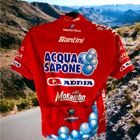 Santini Cycling Jersey -Sz 42-Small Made in Italy EUC - Picture 2 of 9
